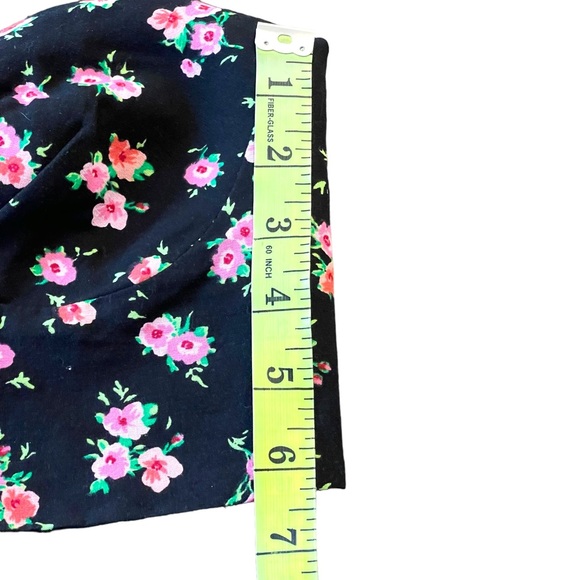NWOT Zara Black/Pink Floral Corset Crop Top (S) - Picture 10 of 13
